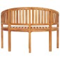 vidaXL Banco con forma de banana madera maciza de teca 120 cm vidaXL Banco con forma de banana madera maciza de teca 120 cm