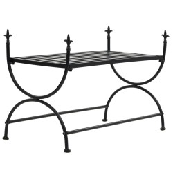 vidaXL Banco de estilo vintage metal  83x42x55 cm negro