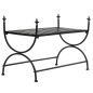 vidaXL Banco de estilo vintage metal 83x42x55 cm negro vidaXL Banco de estilo vintage metal 83x42x55 cm negro