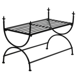 vidaXL Banco de estilo vintage metal  83x42x55 cm negro