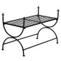 vidaXL Banco de estilo vintage metal 83x42x55 cm negro vidaXL Banco de estilo vintage metal 83x42x55 cm negro