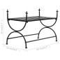 vidaXL Banco de estilo vintage metal 83x42x55 cm negro vidaXL Banco de estilo vintage metal 83x42x55 cm negro