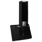 vidaXL Campana extractora acero inoxidable vidrio templado negro 60 cm vidaXL Campana extractora acero inoxidable vidrio templado negro 60 cm