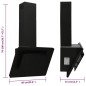 vidaXL Campana extractora acero inoxidable vidrio templado negro 60 cm vidaXL Campana extractora acero inoxidable vidrio templado negro 60 cm