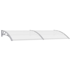 vidaXL Marquesina para puerta PC gris 240x100 cm