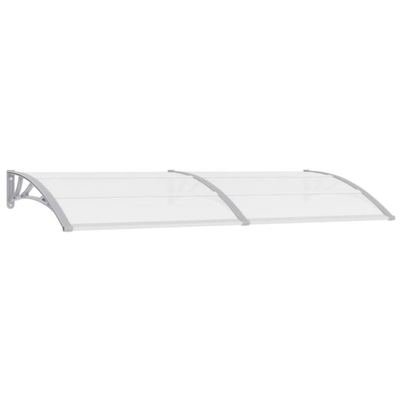 vidaXL Marquesina para puerta PC gris 240x100 cm