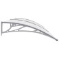 vidaXL Marquesina para puerta PC gris 240x100 cm