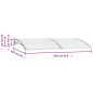 vidaXL Marquesina para puerta PC gris 240x100 cm