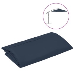 vidaXL Tela de repuesto para sombrilla voladiza azul 300 cm