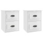 vidaXL Mesitas de noche de pared 2 uds blanco brillante 41,5x36x53 cm vidaXL Mesitas de noche de pared 2 uds blanco brillante 41,5x36x53 cm