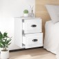 vidaXL Mesitas de noche de pared 2 uds blanco brillante 41,5x36x53 cm vidaXL Mesitas de noche de pared 2 uds blanco brillante 41,5x36x53 cm