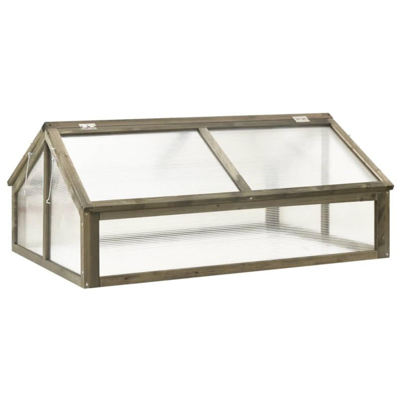 vidaXL Invernadero de madera de abeto gris 114x80x50 cm vidaXL Invernadero de madera de abeto gris 114x80x50 cm