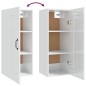vidaXL Armario colgante madera contrachapada blanco brillo 35x34x90 cm vidaXL Armario colgante madera contrachapada blanco brillo 35x34x90 cm