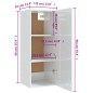 vidaXL Armario colgante madera contrachapada blanco brillo 35x34x90 cm vidaXL Armario colgante madera contrachapada blanco brillo 35x34x90 cm