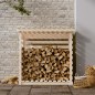vidaXL Leñero de madera maciza de pino 108x73x108 cm vidaXL Leñero de madera maciza de pino 108x73x108 cm