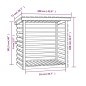 vidaXL Leñero de madera maciza de pino 108x73x108 cm vidaXL Leñero de madera maciza de pino 108x73x108 cm