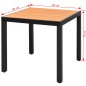 vidaXL Mesa de jardín de aluminio y WPC marrón 80x80x74 cm