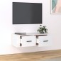 vidaXL Mueble de TV colgante madera contrachapada blanco 80x36x25 cm