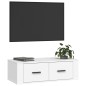 vidaXL Mueble de TV colgante madera contrachapada blanco 80x36x25 cm