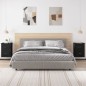 vidaXL Mesitas de noche de pared 2 uds negras 41,5x36x53 cm