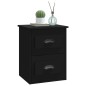 vidaXL Mesitas de noche de pared 2 uds negras 41,5x36x53 cm