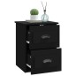 vidaXL Mesitas de noche de pared 2 uds negras 41,5x36x53 cm