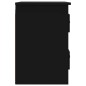 vidaXL Mesitas de noche de pared 2 uds negras 41,5x36x53 cm