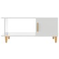 vidaXL Mesa de centro madera contrachapada blanco brillo 90x50x40 cm vidaXL Mesa de centro madera contrachapada blanco brillo 90x50x40 cm