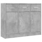 vidaXL Aparador madera de ingeniería gris hormigón 91x28x75 cm vidaXL Aparador madera de ingeniería gris hormigón 91x28x75 cm