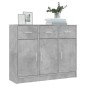 vidaXL Aparador madera de ingeniería gris hormigón 91x28x75 cm vidaXL Aparador madera de ingeniería gris hormigón 91x28x75 cm