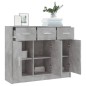 vidaXL Aparador madera de ingeniería gris hormigón 91x28x75 cm vidaXL Aparador madera de ingeniería gris hormigón 91x28x75 cm