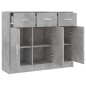 vidaXL Aparador madera de ingeniería gris hormigón 91x28x75 cm vidaXL Aparador madera de ingeniería gris hormigón 91x28x75 cm