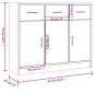 vidaXL Aparador madera de ingeniería gris hormigón 91x28x75 cm vidaXL Aparador madera de ingeniería gris hormigón 91x28x75 cm