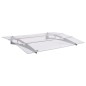 vidaXL Marquesina puerta policarbonato plata y transparente 120x90 cm vidaXL Marquesina puerta policarbonato plata y transparente 120x90 cm