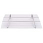vidaXL Marquesina puerta policarbonato plata y transparente 120x90 cm vidaXL Marquesina puerta policarbonato plata y transparente 120x90 cm