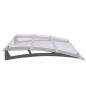 vidaXL Marquesina puerta policarbonato plata y transparente 120x90 cm vidaXL Marquesina puerta policarbonato plata y transparente 120x90 cm