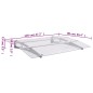 vidaXL Marquesina puerta policarbonato plata y transparente 120x90 cm vidaXL Marquesina puerta policarbonato plata y transparente 120x90 cm