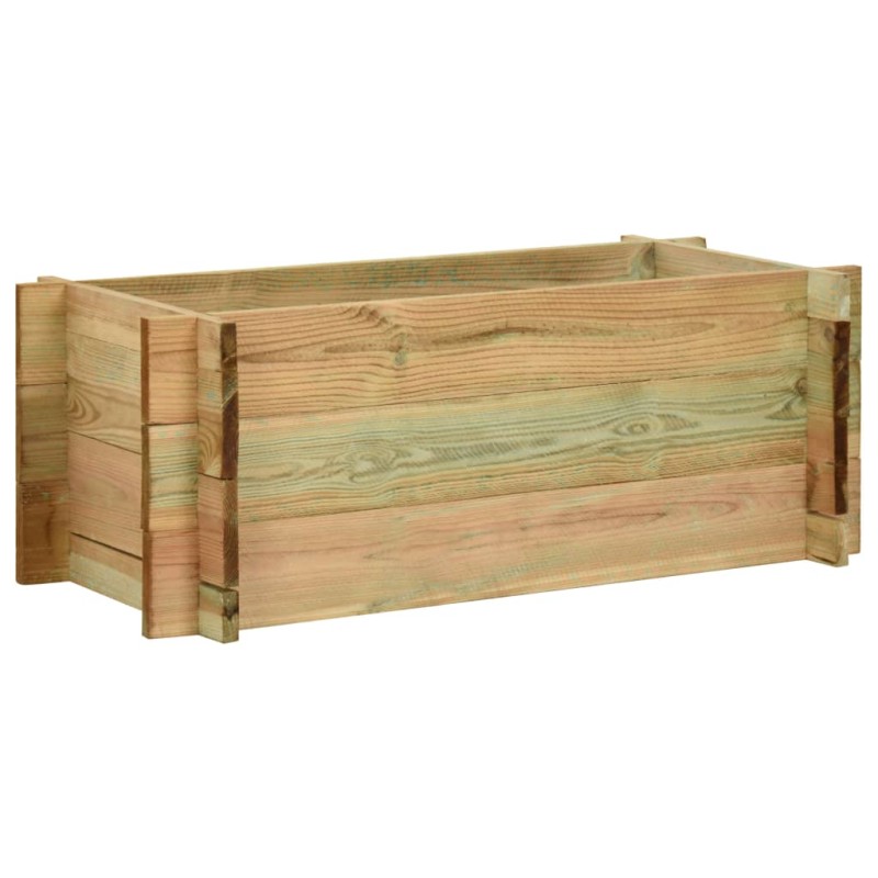 vidaXL Jardinera de verduras madera pino impregnada 80 cm vidaXL Jardinera de verduras madera pino impregnada 80 cm
