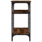 vidaXL Mesa auxiliar madera contrachapada roble ahumado 35x30x60 cm vidaXL Mesa auxiliar madera contrachapada roble ahumado 35x30x60 cm