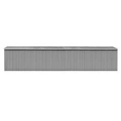vidaXL Cobertizo de jardín acero galvanizado gris 257x990x181 cm