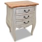vidaXL Mesita de noche de madera maciza reciclada 48x35x64 cm vidaXL Mesita de noche de madera maciza reciclada 48x35x64 cm