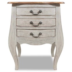 vidaXL Mesita de noche de madera maciza reciclada 48x35x64 cm