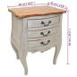 vidaXL Mesita de noche de madera maciza reciclada 48x35x64 cm vidaXL Mesita de noche de madera maciza reciclada 48x35x64 cm