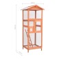 vidaXL Jaula para pájaros madera maciza de abeto 68x62x166 cm vidaXL Jaula para pájaros madera maciza de abeto 68x62x166 cm