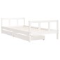 vidaXL Estructura cama niños con cajones madera pino blanco 90x200 cm vidaXL Estructura cama niños con cajones madera pino blanco 90x200 cm