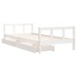 vidaXL Estructura cama niños con cajones madera pino blanco 90x200 cm vidaXL Estructura cama niños con cajones madera pino blanco 90x200 cm