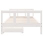vidaXL Estructura cama niños con cajones madera pino blanco 90x200 cm vidaXL Estructura cama niños con cajones madera pino blanco 90x200 cm