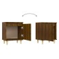 vidaXL Mesitas de noche 2 uds con patas madera marrón roble 40x30x50cm