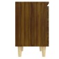 vidaXL Mesitas de noche 2 uds con patas madera marrón roble 40x30x50cm