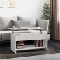 vidaXL Mesa de centro madera contrachapada blanco brillo 102x50x52,5cm vidaXL Mesa de centro madera contrachapada blanco brillo 102x50x52,5cm